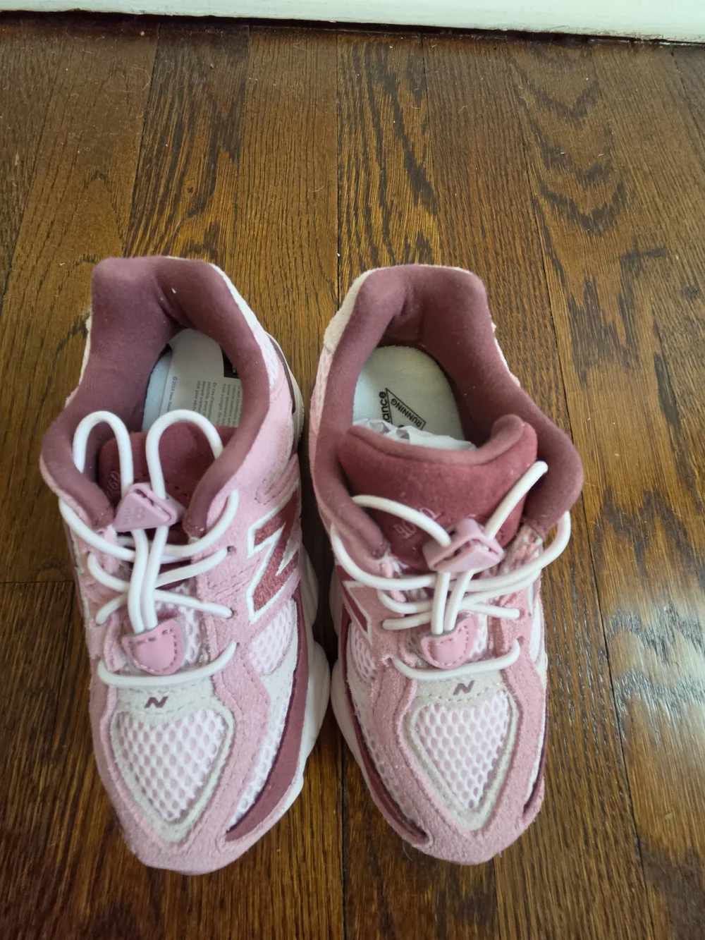 New Balance 9060 Lace Kids Pink Mesh Athletic Sneakers